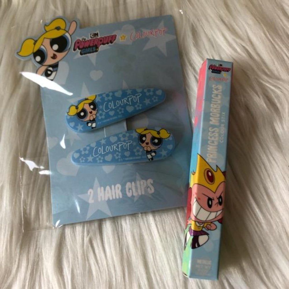 Powerpuff Girls x Colourpop Bubbles Hair Clips & Color Stick Set